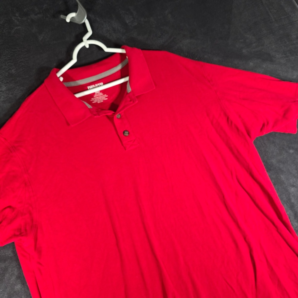Duluth Trading Co. Mens 2XLT Red Short‎ Sleeve Polo Shirt Casual